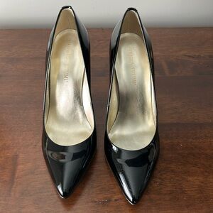 Stilettos in Black Patent Leather with 4.5 inch heels Size 8.5M